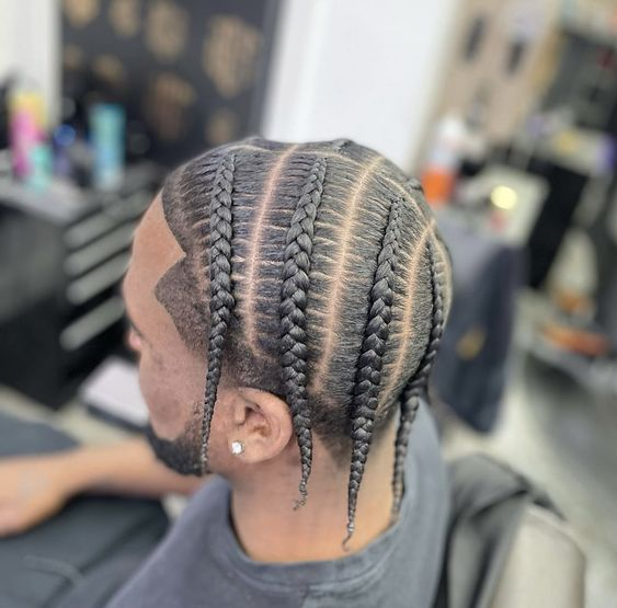 Back view of a guy showing off the look with his natural hair