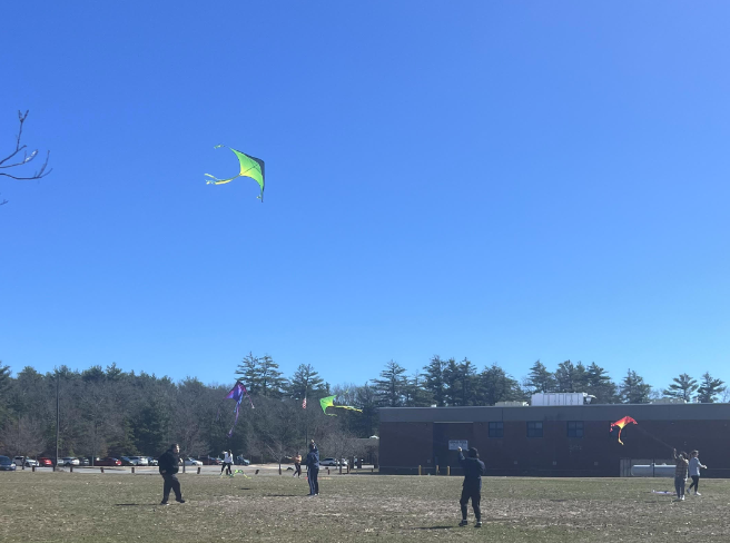 image of student flying kites