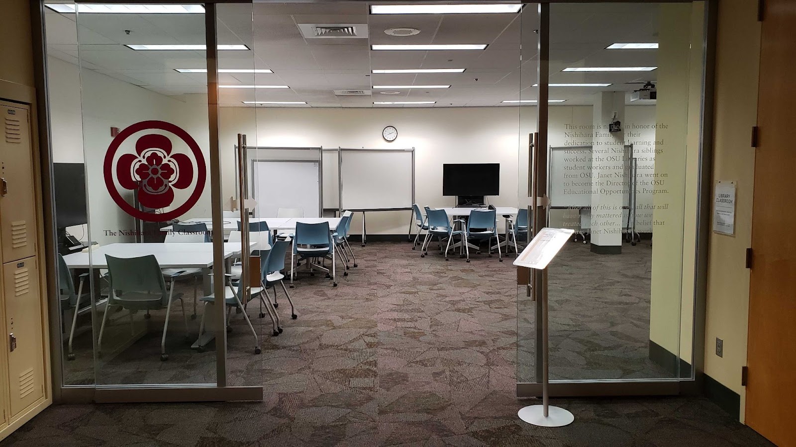 Entry to Nishihara Family Classroom.