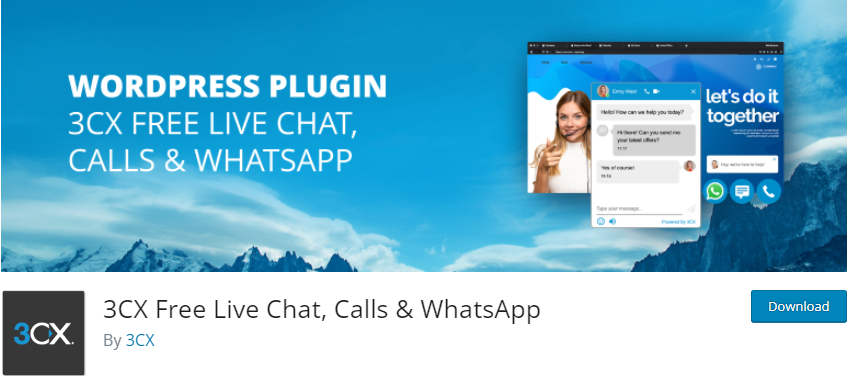 3CX Free Live Chat wordpress plugin