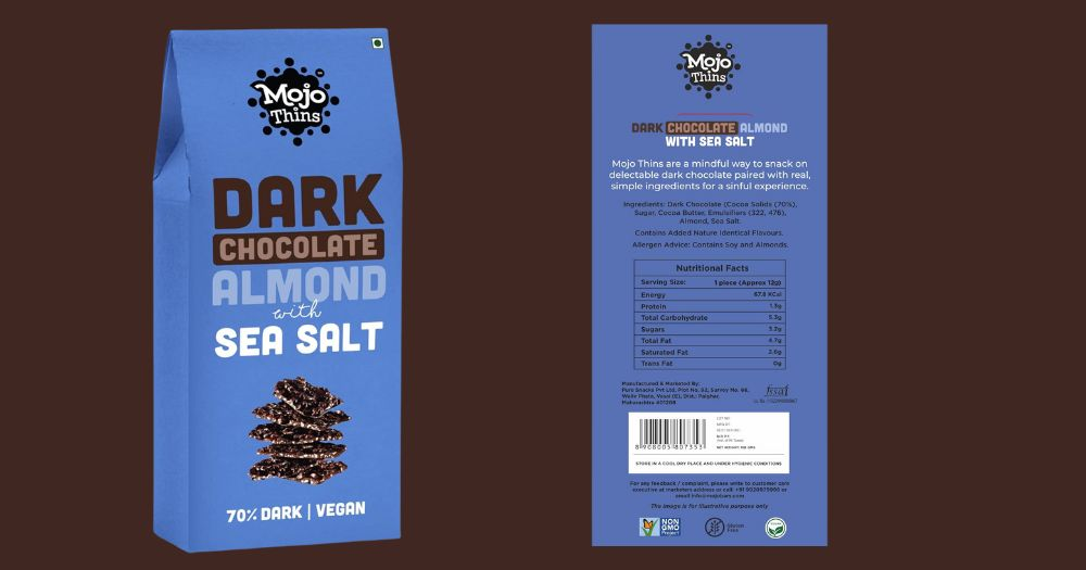 Mojo Bar Thins Dark Chocolate
