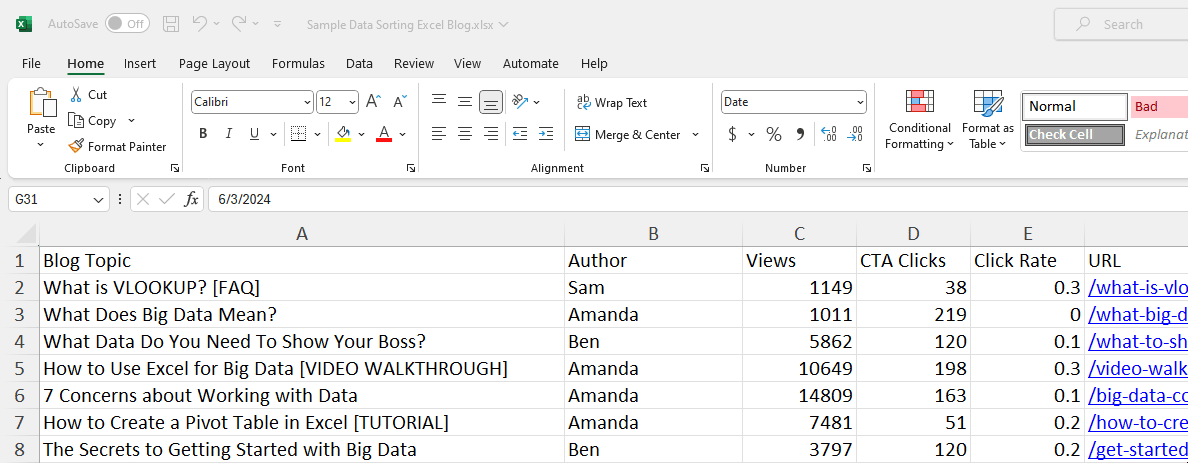 How to Sort in Excel and Keep Your Data Organized - Blog