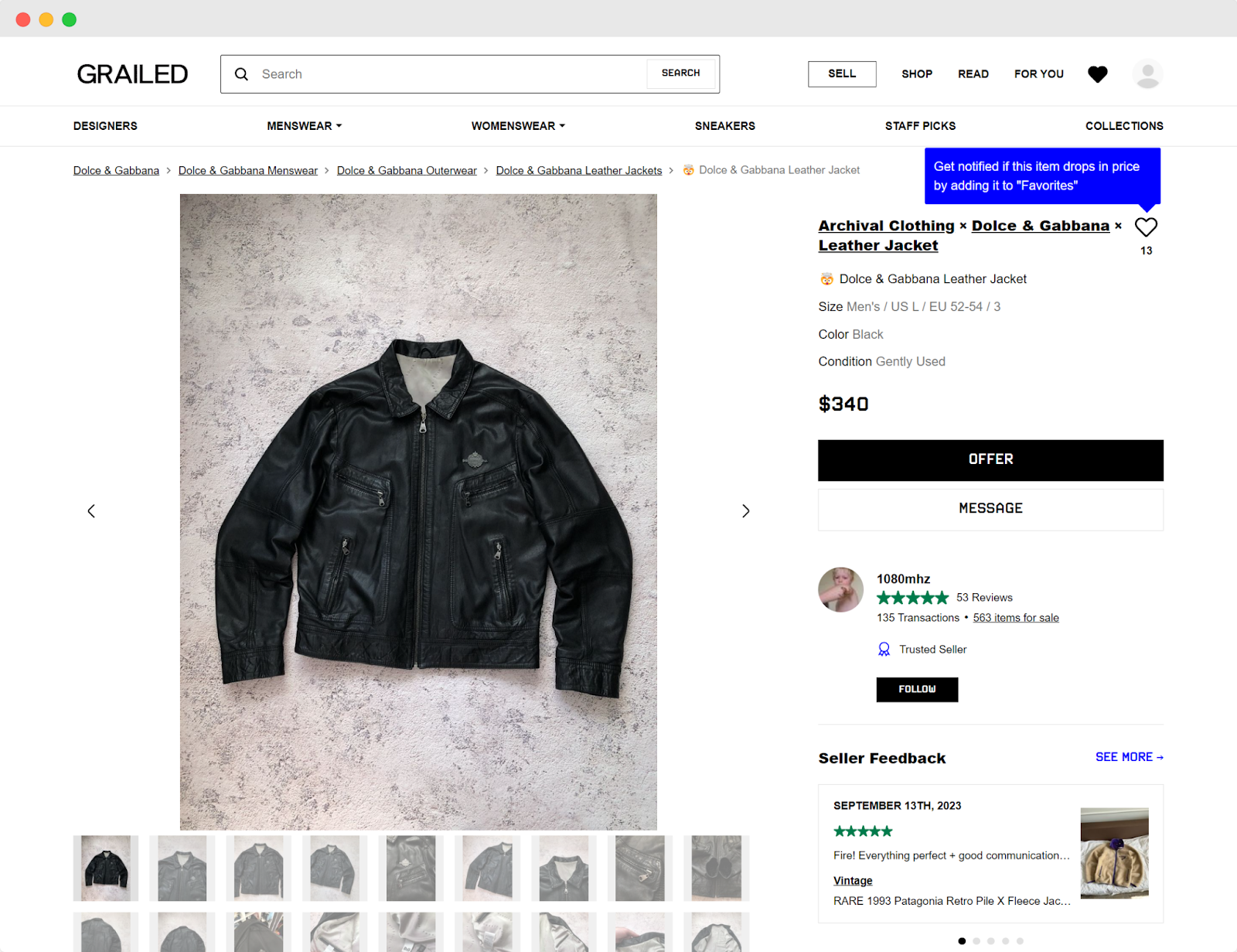 grailed leather jacket