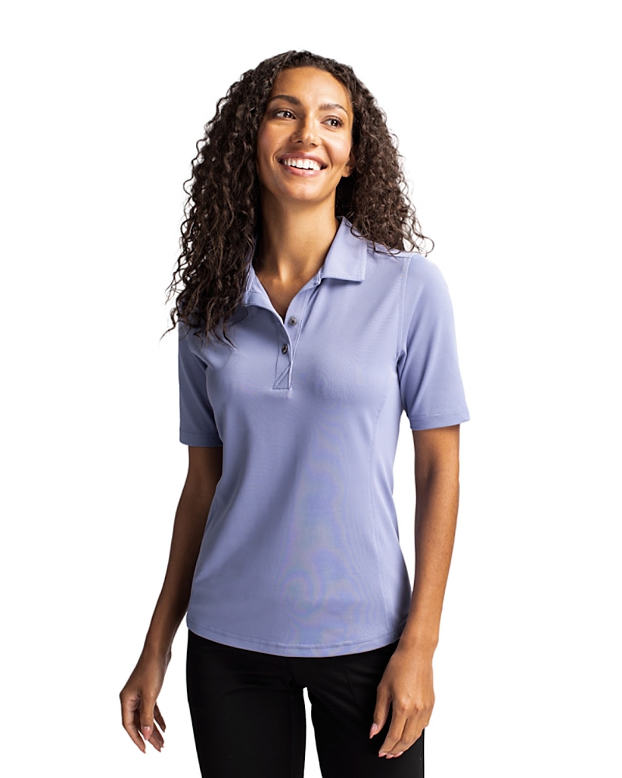 Cutter & Buck Virtue Eco Pique Recycled Womens Polo in Hyacinth purple