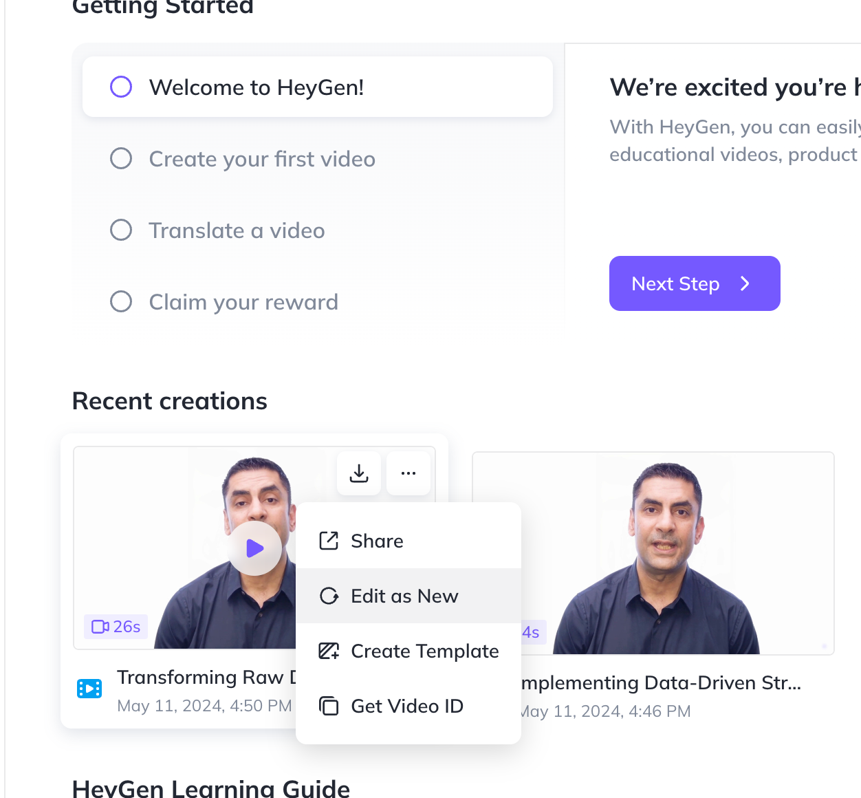 get started with HeyGen