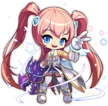 Promotional artwork of Angelic Buster from MapleStory.