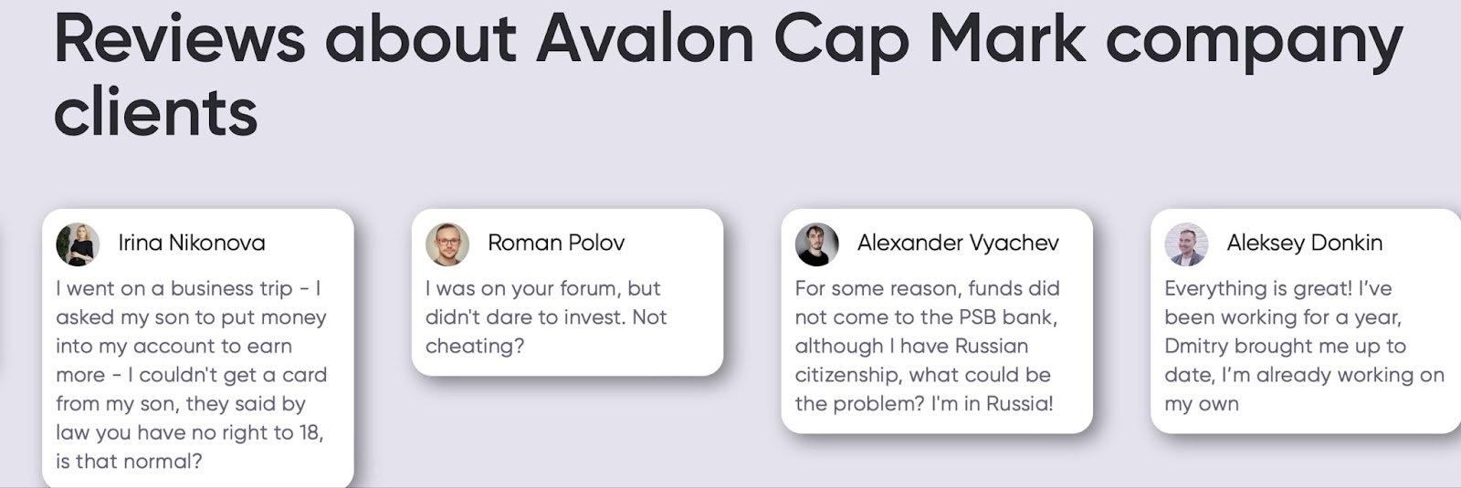 Avalon Cap Mark: broker reviews- scam