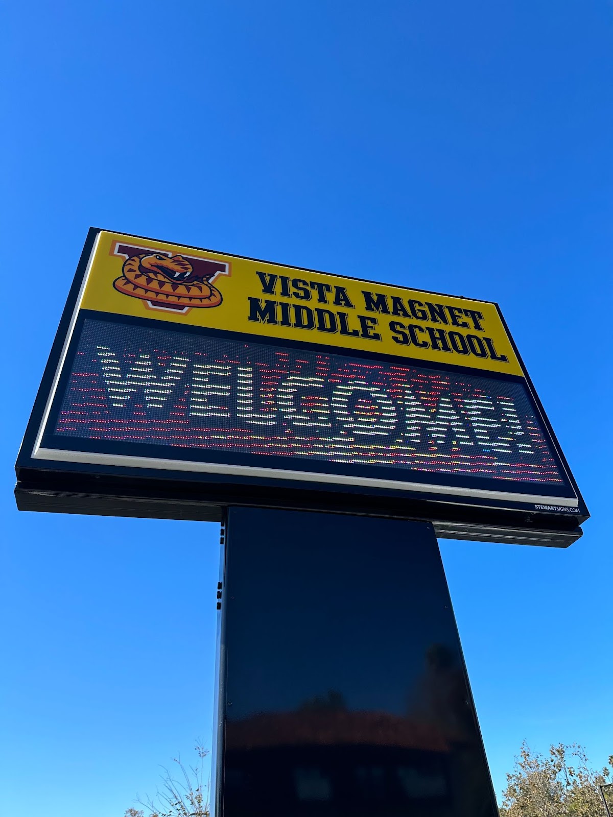 Welcome outdoor digital sign. 