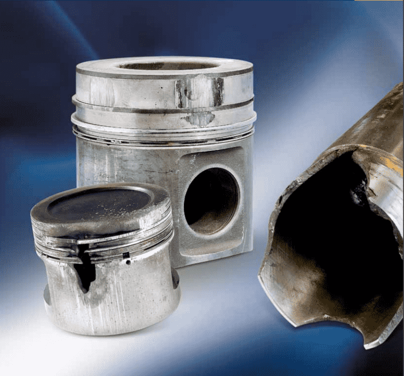 Piston động cơ bị mòn