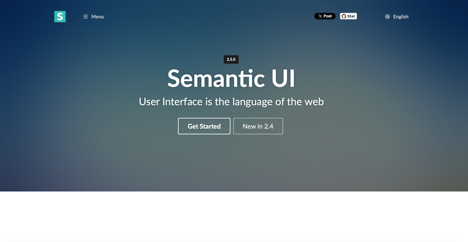 web design frameworks, Semantic UI