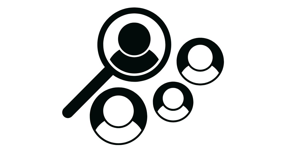 A graphic of three magnifying glasses where one stands out as the competitor market definition.