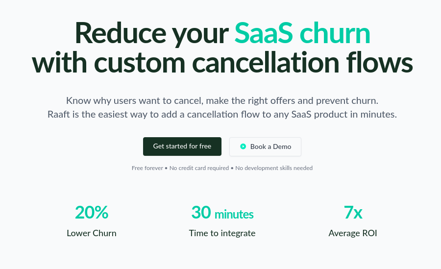 Raaft custom cancellation flows