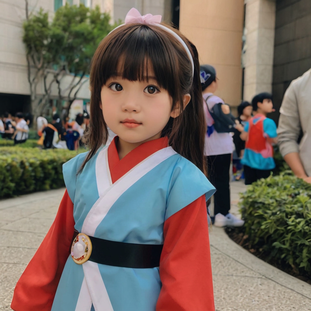 A little girl participating comic con and cosplaying her favourite character - Anime Girl Names - Baby Journey