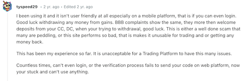 A negative Public.com review from a former member who experienced several technical difficulties while using the app. 