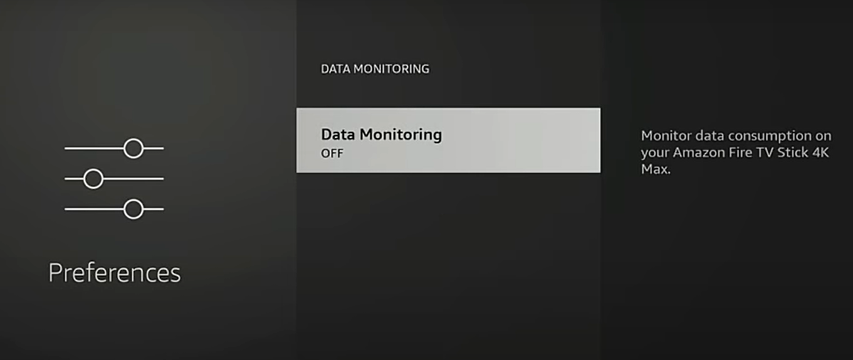 Screenshot of privacy settings in Amazon Firestick