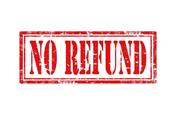 Australia visa fee - no refund fee