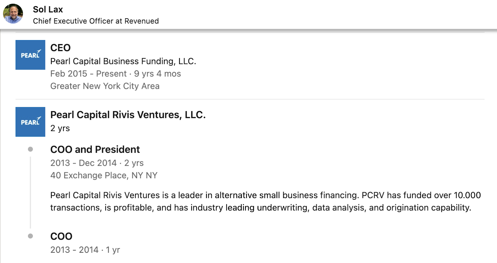 Business revenued credit card