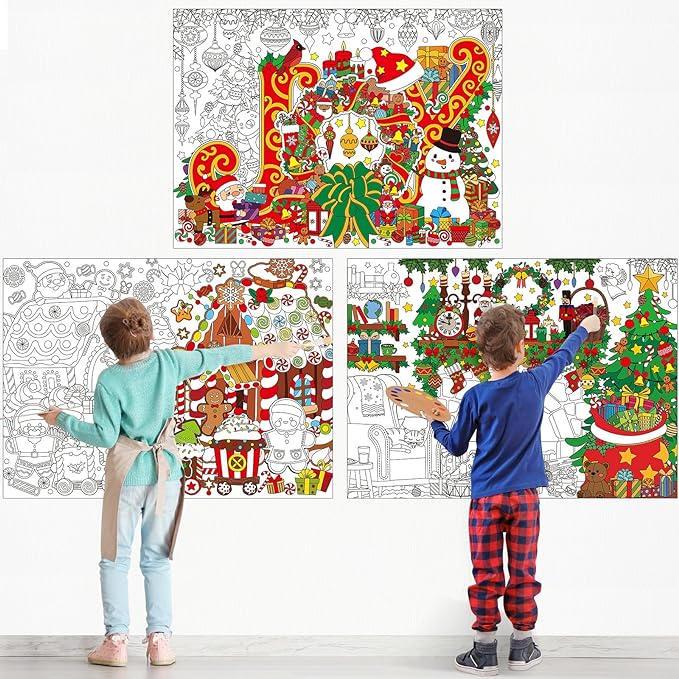 coloring christmas posters