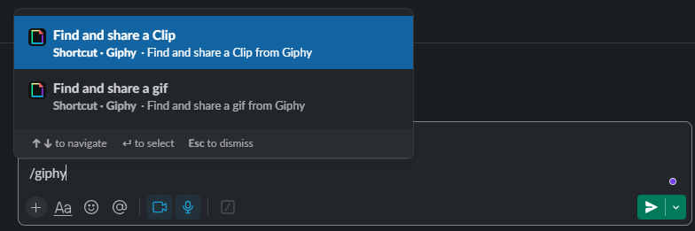 How to add gifs in Slack 
