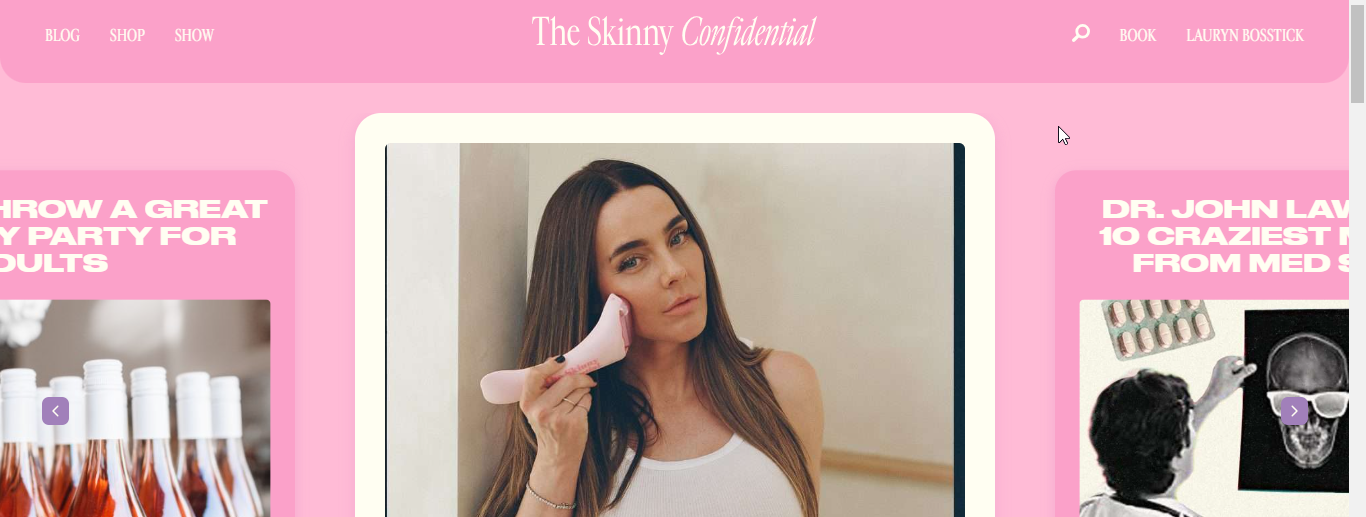The Skinny Confidential - Website Homepage