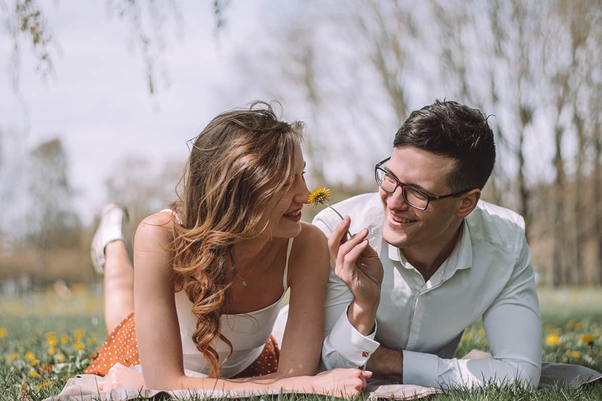 couple on the grass