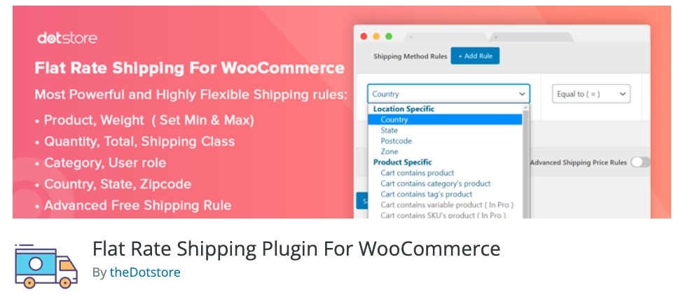 Flat Rate Shipping Plugin For WooCommerce