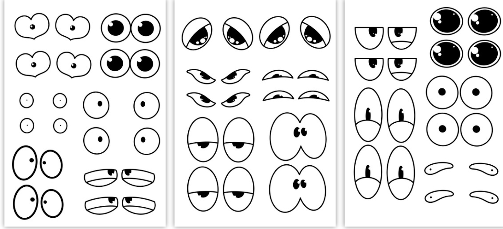 Printable Googly Eyes Templates