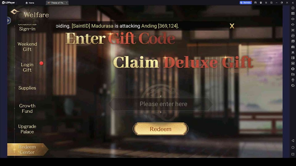Redeeming Steps of Throne of Three Kingdoms Codes