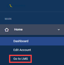 A red box surrounds the words Go to LMS. 