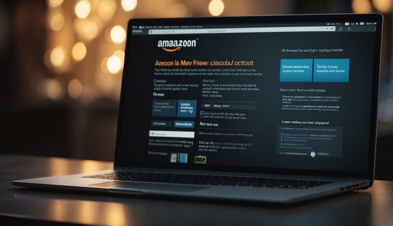 A computer screen displaying Amazon's product listing page with a cursor clicking on the "Create New ASIN" button