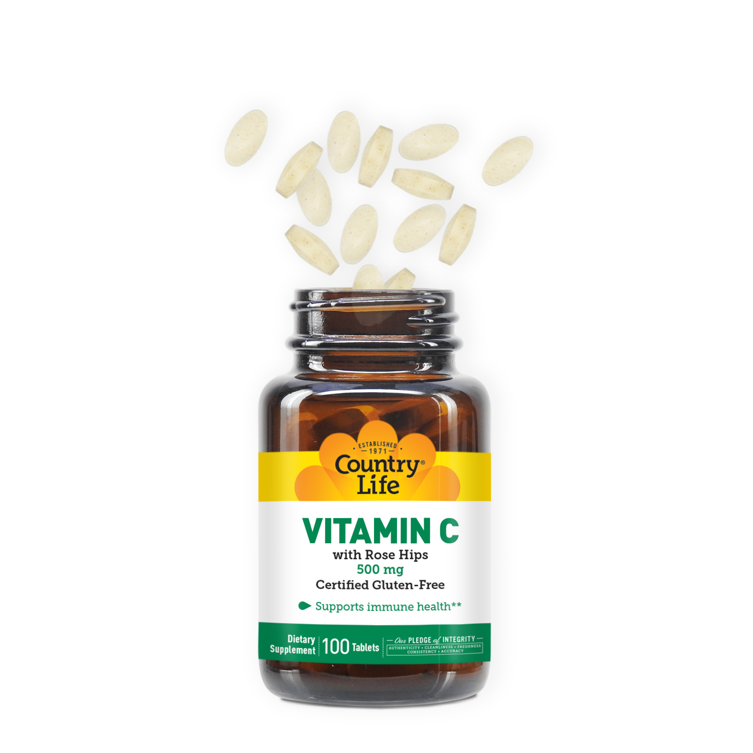 bottle of Country Life Vitamins Vitamin C