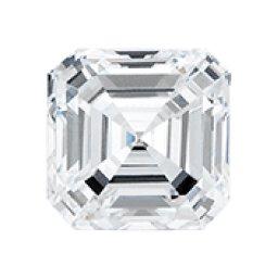 Asscher shaped loose diamond