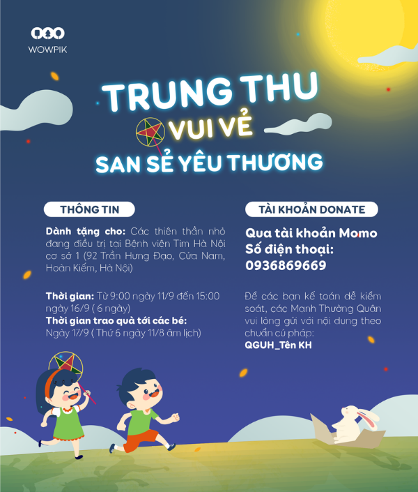 Trung thu vui vẻ San sẻ yêu thương từ thiện