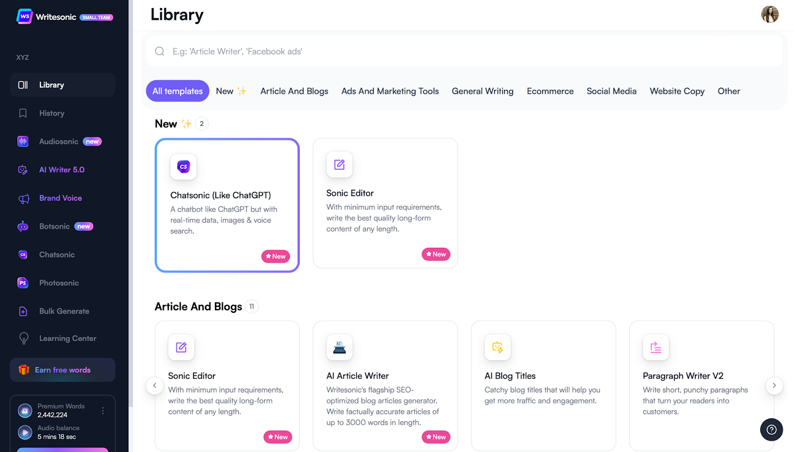 Writesonic - How to Find Competitors Keywords