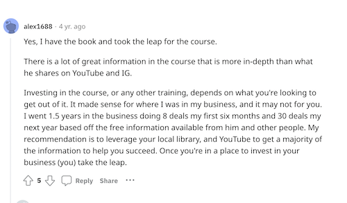 A positive Sell it Like Serhant course review from someone who found the in-depth information to be great. 