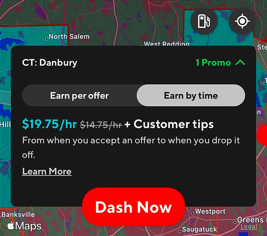 is pay per offer or earn by time better doordash