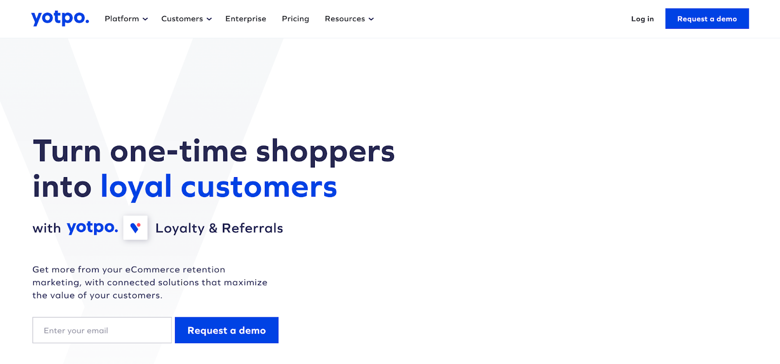 Customer feedback tools, Yotpo’s homepage]