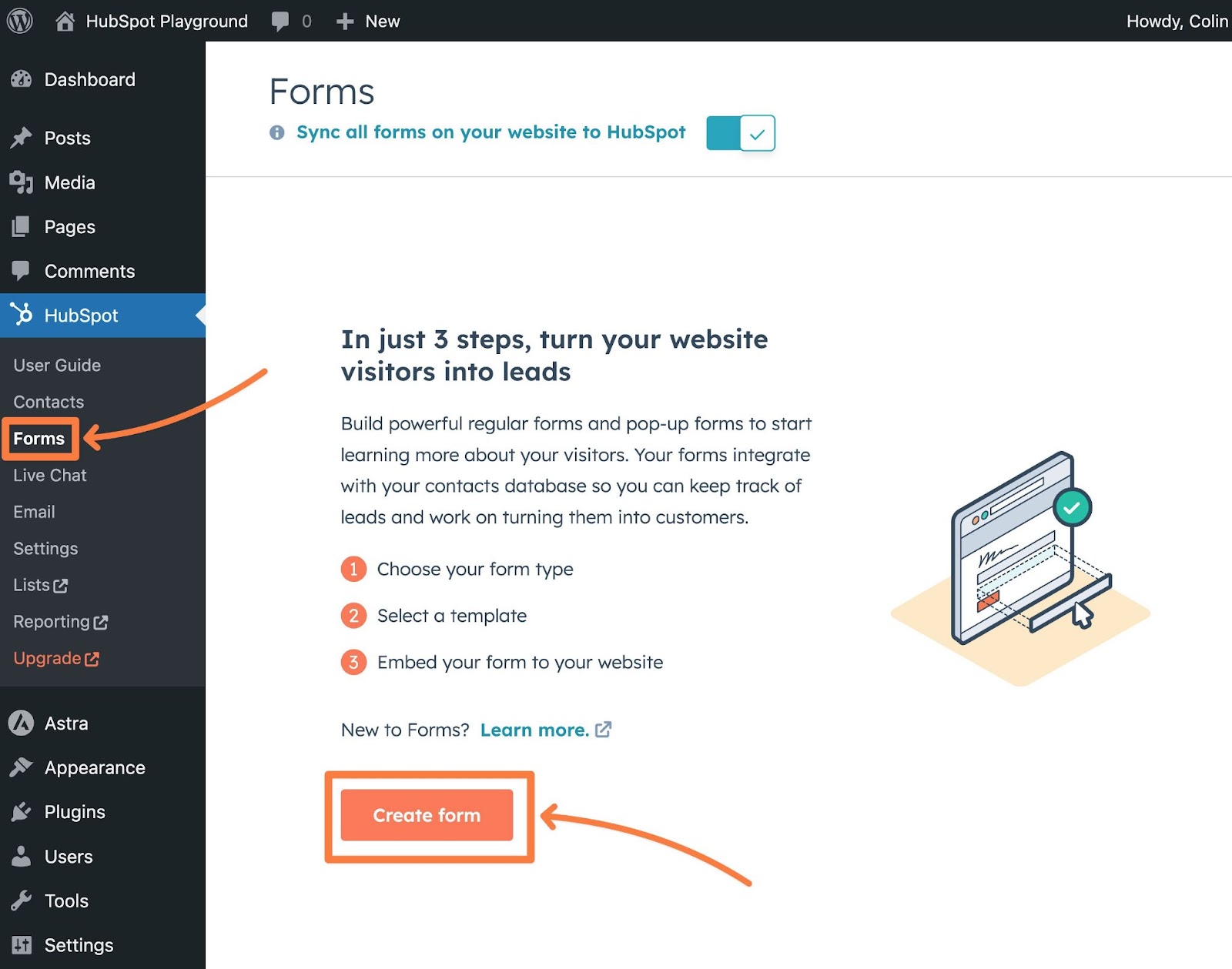  How to create a new signup form in the HubSpot WordPress newsletter plugin