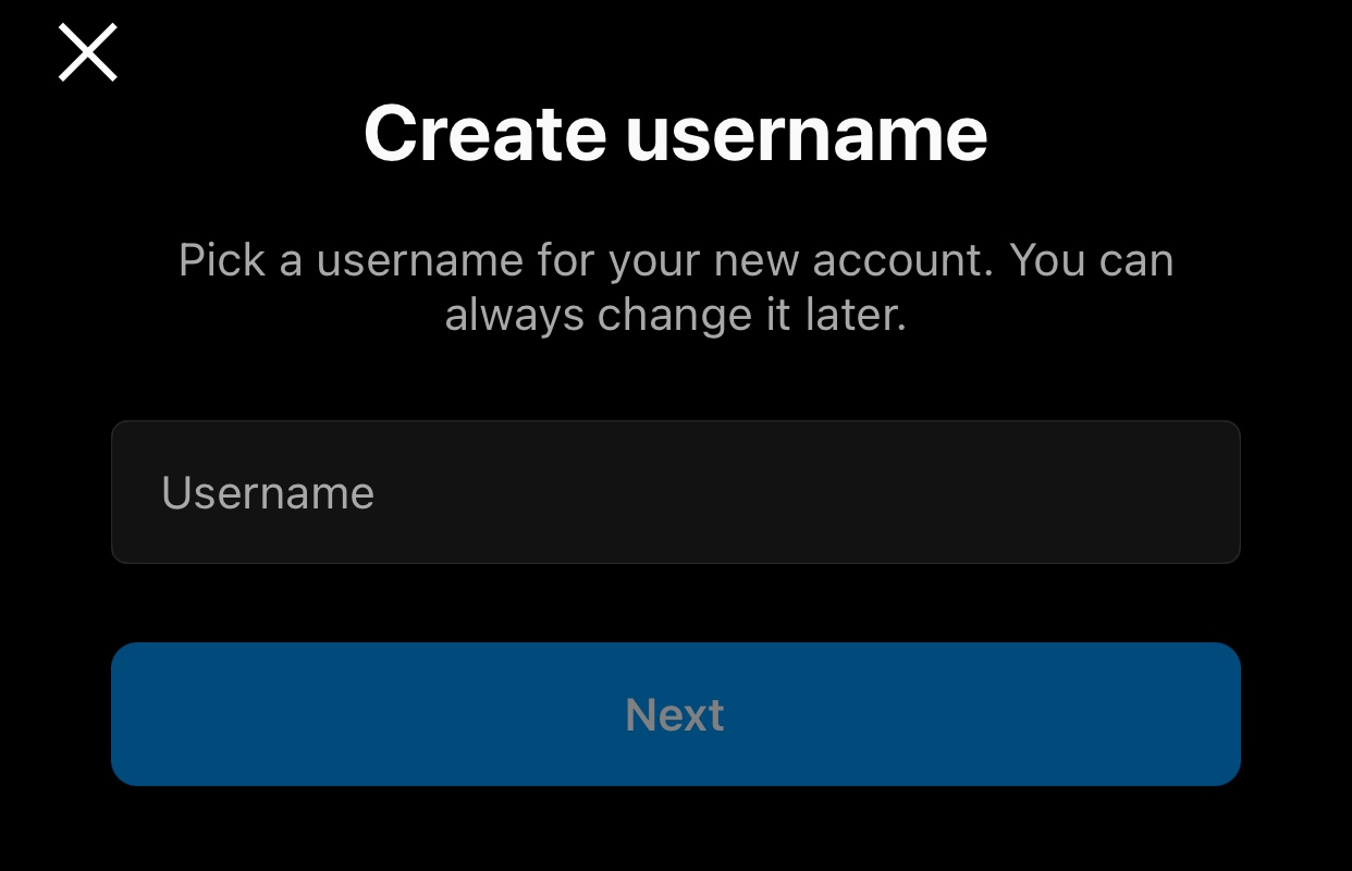 Choose a Username