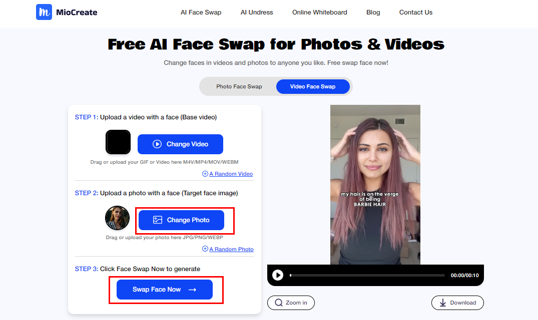 Upload a Photo With a Face as the Target Face Image