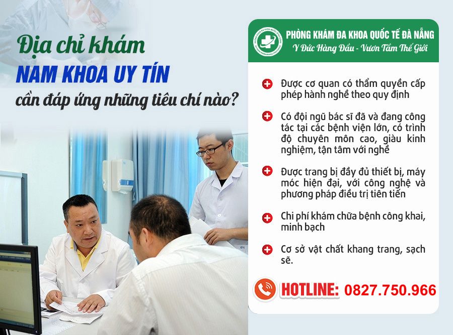 Tiêu chí chọn địa chỉ khám nam khoa