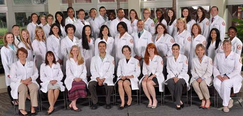 A photo of the Stritch School of Medicine Department of Obstetrics and Gynecology, showing a group of medical professionals.