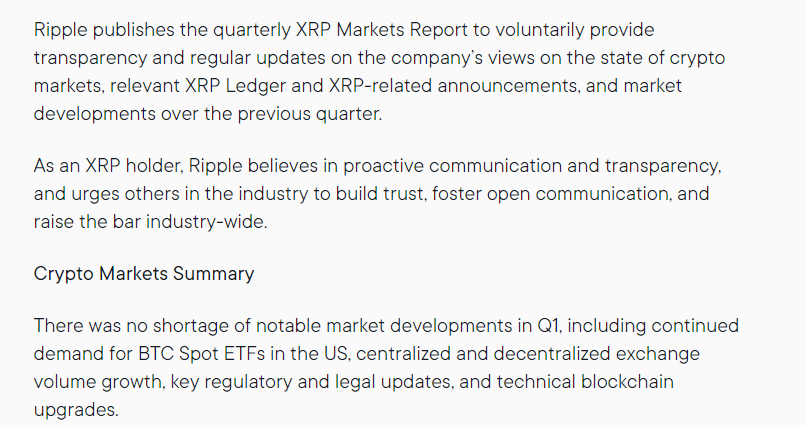 Q1 2024 XRP Markets Report