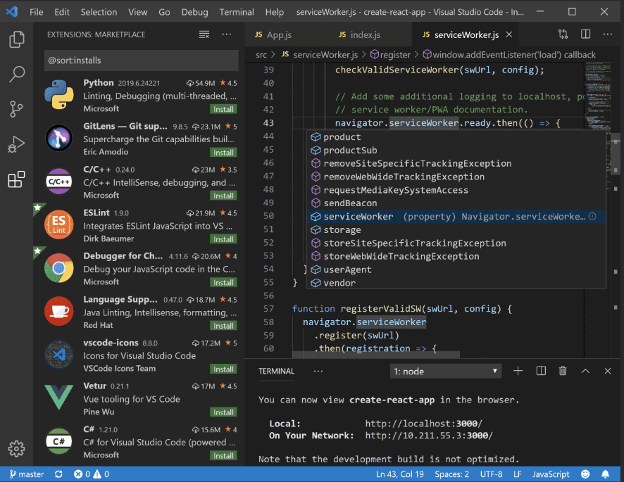 visual code editor