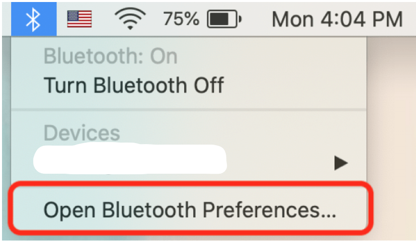 Open Bluetooth Preferences