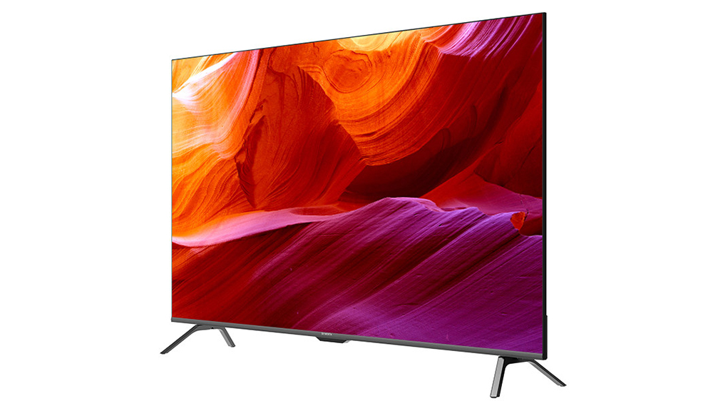 تلویزیون ال ای دی ایکس ویژن مدل XCU765 سایز 55 اینچ با نمایشی از صخره‌های رنگی