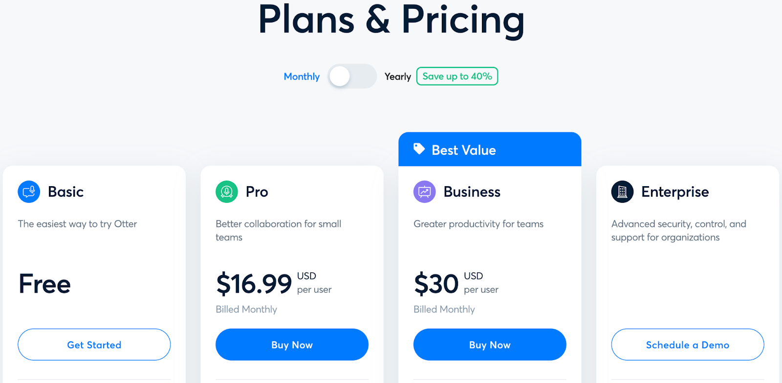 Otter.ai pricing