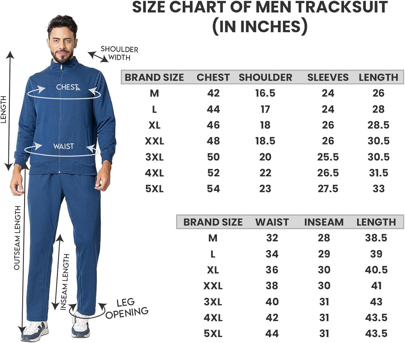 Buy YHA Men's Plus Size Winter High Neck Tracksuit Teal Blue at Amazon.in