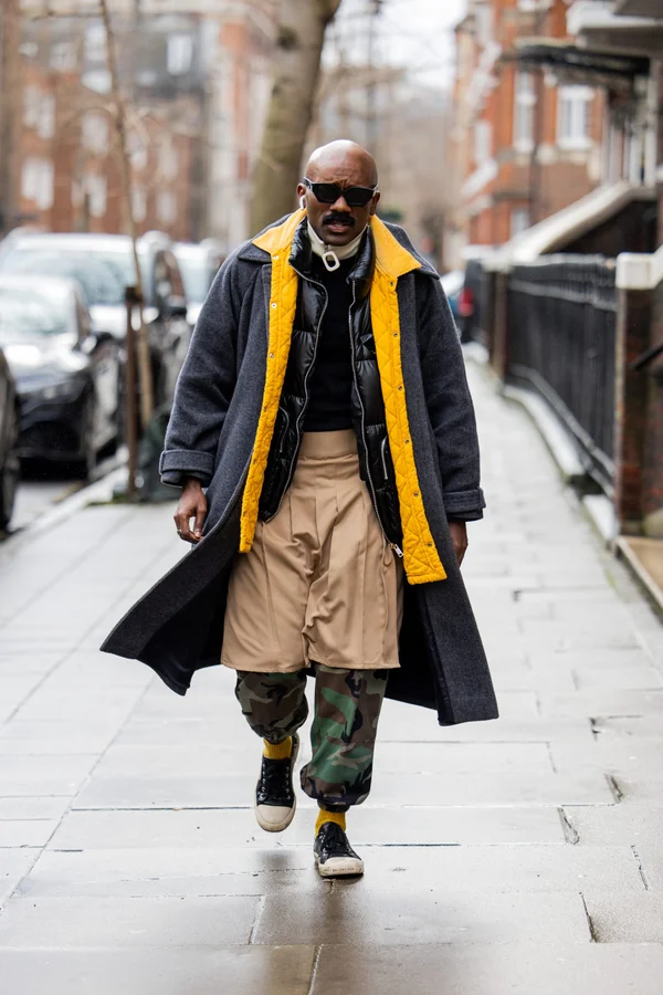 London Fashion Week AW24: Picture of a man looking rather stylish for the fashion show
