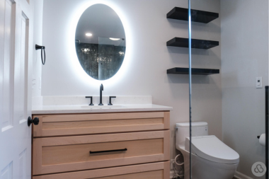 top bathroom lighting fixture ideas lighted mirrors and vanities wood storage drawer custom built michigan